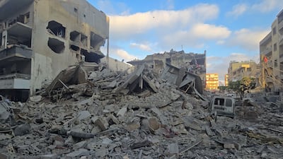The aftermath of an Israeli strike in the southern Lebanese coastal city of Tyre. AFP