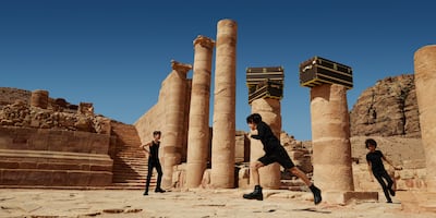 Children play in the Roman ruins at Petra, in the new advertising campaign for Louis Vuitton. Photo: Louis Vuitton