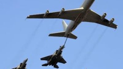 An Israeli air force F-15 fighter jet refuels midflight. The country is expected to be among the leading defence spenders.