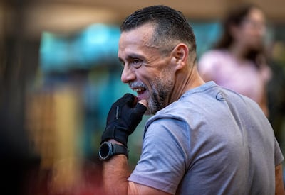 Ihsan Sakka exercises for three hours every day to keep his weight under control. Victor Besa / The National