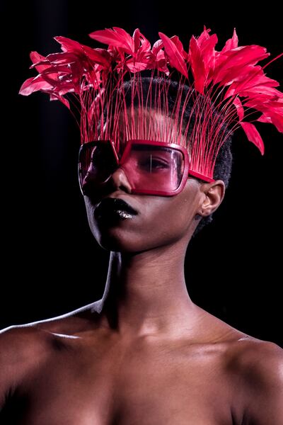A model wears a creation from the Valentino haute couture spring/summer 2023 collection. AP Photo