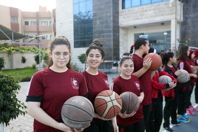 The girls of the Basketball Stars Academy in Gaza. Courtesy Fady Hanona