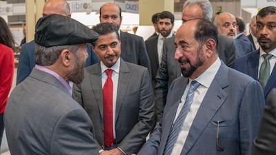 Dr Sheikh Sultan Bin Mohammed Al Qasimi, Supreme Council Member and Ruler of Sharjah, attends the opening of LIBER International Book Fair in Madrid on October 9, 2019. Courtesy Sharjah Media Office