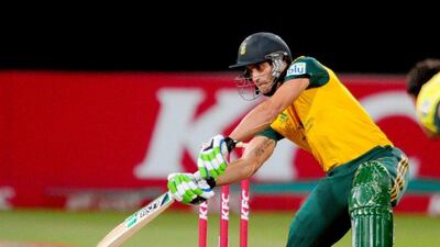 Faf du Plessis is considered a '50-50' possibility for playing with South Africa against Sri Lanka on Saturday. AP Photo