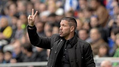 Diego Simeone’s Atletico Madrid side need to win by two goals against visiting Bayer Leverkusen to advance. Josep Lago / AFP