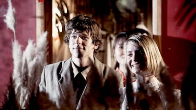 Mia Wasikowska and Jessie Eisenberg in The Double. Courtesy Alcove Entertainment