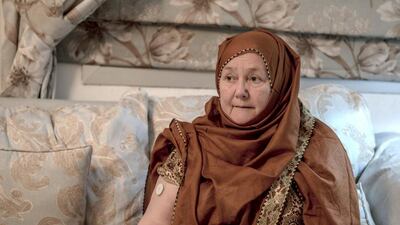 Diabetic Aisha Hamilton wears a blood sugar monitoring device and says people must be fit to fast. Vidhyaa for The National