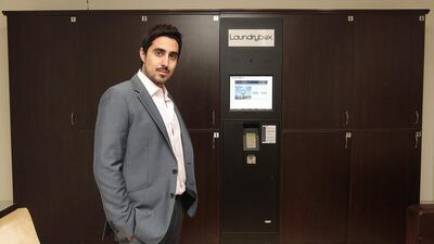 Bader Al Kalooti came up with the business idea for Laundrybox while working in his well-paid corporate job. Jeffrey E Biteng / The National