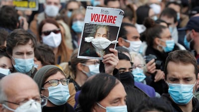 Samuel Paty, was killed in the Paris suburb of Conflans-Sainte-Honorine. Reuters