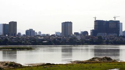 Apartment blocks under construction are seen near the Red River in Hanoi. Developers have halved their unsold inventory from $6 billion at the peak of the crisis at the start of 2013. Kham / Reuters