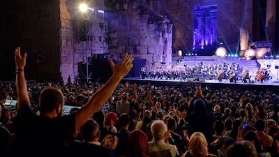 Palestinian singer Mohammed Assaf performs on stage during the annual Baalbeck International Festival (BIF) in Baalbeck, Beqaa Valley, Lebanon, 20 July 2019. The festival runs from 05 July to 03 August 2019. Photo: EPA