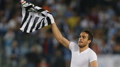 Aelssandro Matri celebrates after scoring the extra-time winner for Juventus in the Coppa Italia final on Wednesday against Lazio. Giampiero Sposito / Reuters / May 20, 2015