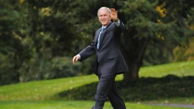 Mr Bush will meet the French president, Nicolas Sarkozy, and European Commission president, José Manuel Barroso, later today at the Camp David.