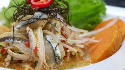 A dish by Peruvian chef Gaston Acurio who will open La Mar at Royal Atlantis in Dubai in 2020