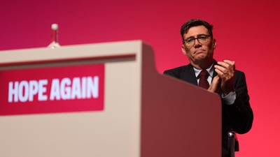 UYK Prime Minister Andy Burnham attends the Labour party conference in Liverpool that began on Sunday. EPA