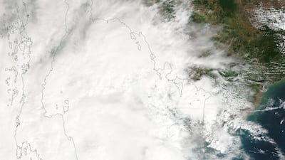 Tropical Storm Pabuk (C) approaching southern Thailand. EPA