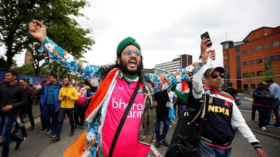 India fans before the match in Manchester. Reuters
