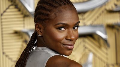 British sprinter Dina Asher-Smith attends the 'Black Panther: Wakanda Forever' European premiere in London. Getty