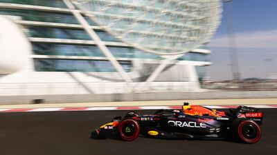 Liam Lawson of New Zealand and Carlin (5) drives in qualifying ahead of Round 14 at Yas Island on Friday. Getty
