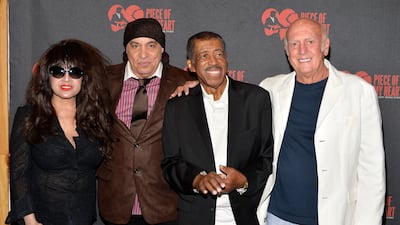 Ronnie Spector, Steve van Zandt, Ben E King and Mike Stoller attend 'Piece of My Heart: The Bert Berns Story' opening night at The Pershing Square Signature Centre, New York, on July 21, 2014. Getty Images