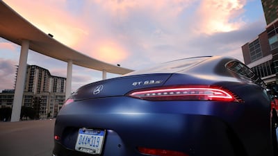 It has a twin-turbocharged, four-litre V8 engine and rear-wheel-drive architecture from the E-Class Mercedes-AMG.