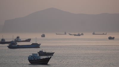 Ships and boats in the Strait of Hormuz, Musandam, Oman. Reuters