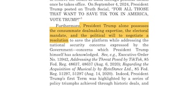 On the topic of TikTok, president-elect Donald Trump filed not-so-subtle legal briefing to the US Supreme Court. Photo: Supreme Court / Screenshot