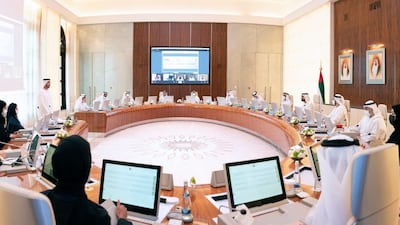 Sheikh Mohammed bin Rashid chaired a meeting of the UAE Cabinet on Monday