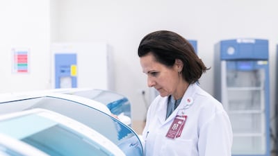 Martine Claire Mc Manus is a consultant pathologist at Burjeel Medical City. Reem Mohammed / The National