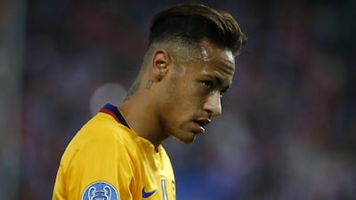 Barcelona's Neymar shown during his team's loss to Atletico Madrid in the second leg of their Champions League quarter-final fixture last week. Juan Media / Reuters / April 13, 2016