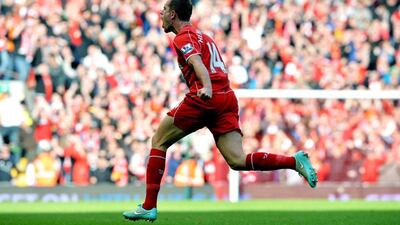 Centre midfield: Jordan Henderson, Liverpool. Delivered a much-needed win for Liverpool with an assured finish and set up Adam Lallana’s goal with a lovely back-heel. (Photo: Paul Ellis / AFP)