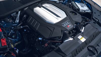 The RS7's 4-litre V8 twin-turbo engine