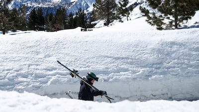 Deep snow in the California ski resort of Mammoth. EPA