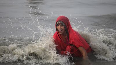 Ganga Sagar Fair is an annual gathering of Hindu pilgrims during Makar Sankranti on Sagar Island, to take a dip in the sacred waters of the Ganges River before it reaches the Bay of Bengal. EPA
