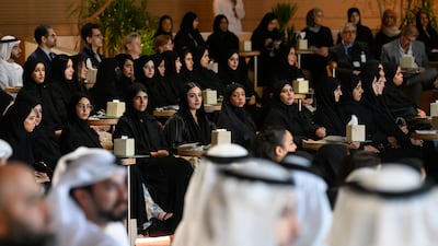 Guests attend the lecture at Majlis Mohamed bin Zayed