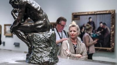 Interacting with art could leads to emotion - be it positive or negative. Victor Besa / The National