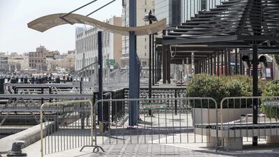 The area is normally bustling with tourists in April