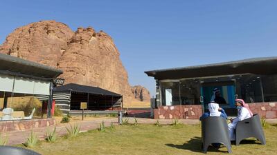 Journalists wait at the media centre ahead of the 41st GCC summit in Al Ula in north-western Saudi Arabia. AFP
