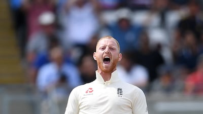 Ben Stokes of England celebrates dismissing India captain Virat Kohli at Edgbaston. Getty Images