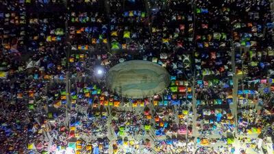 Thousands of pilgrims sleep at the Guadalupe Basilica during a procession in Mexico City to mark the birthday of the Guadalupe Virgin. Mexicans celebrate the appearance in 1531 of the Virgin of Guadalupe to Juan Diego. AFP