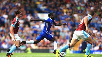 Chelsea winger Victor Moses in action against Burnley. Ben Hoskins / Getty Images