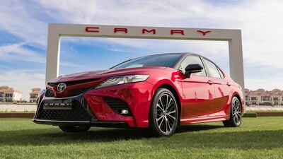 The Camry is available with either a 2.5-litre or 3.5-litre engine. Chris Whiteoak / The National