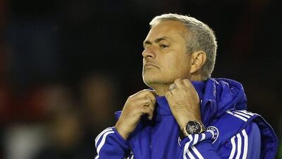 Chelsea manager Jose Mourinho shown before his side's victory over Walsall in the League Cup on Wednesday night. Carl Recine / Action Images / Reuters