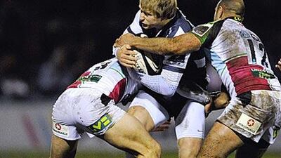Mathew Tait, centre, will celebrate his 24th birthday on Saturday against Wales.