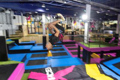 The new Bounce X opening in Festival City. Petar Popovic, Venue Manager, shows off the new facility. Antonie Robertson / The National