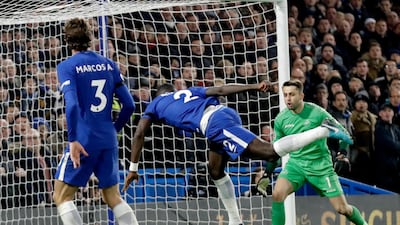Chelsea's Antonio Rudiger scores the only goal of the game. Matt Dunham / AP Photo