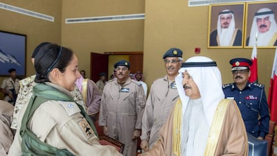Sheikha Aisha the kingdom's first female fighter pilot.Bahrain News Agency