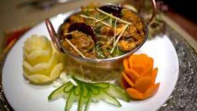 Kadhai Paneer as prepared at Zari Zardozi Restaurant and Lounge at Le Royal Meridien Hotel.