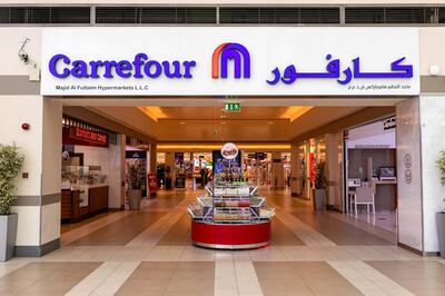 The entrance to a Carrefour supermarket in Dubai. Bloomberg