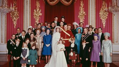The wedding of Princess Anne to Mark Phillips in 1973.